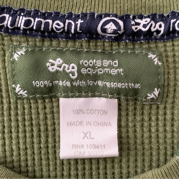 Vintage LRG Lifted Research Group O.G. Army Thermal Embroidered Shirt, Size XL - Picture 10 of 10